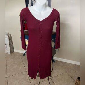 Reformetion Faux Button Down MIdi Bodycon Dress - M